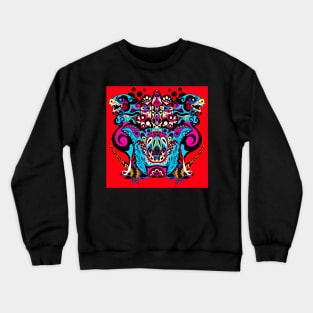 the kaiju world in the hand of gods ecopop beast totonac wallpaper Crewneck Sweatshirt
